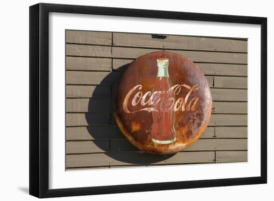 Antique Coca Cola sign, Mansfield, Indiana, USA-Anna Miller-Framed Photographic Print