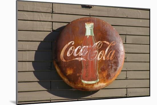 Antique Coca Cola sign, Mansfield, Indiana, USA-Anna Miller-Mounted Photographic Print