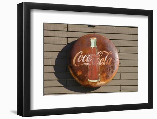 Antique Coca Cola sign, Mansfield, Indiana, USA-Anna Miller-Framed Photographic Print