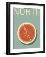 Antique Compass-norph-Framed Art Print