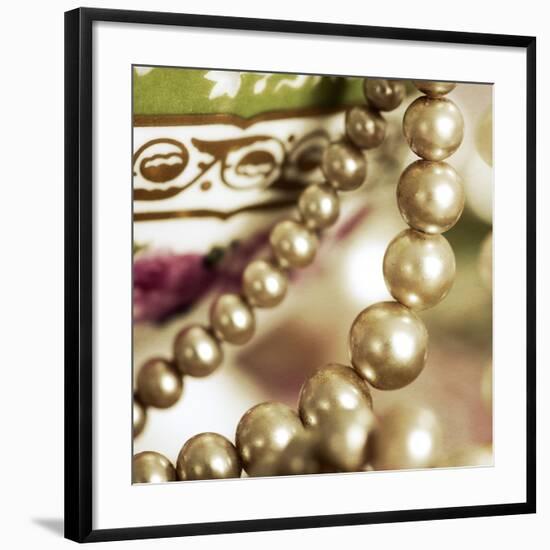 Antique Cup with Pearls-Tom Quartermaine-Framed Giclee Print