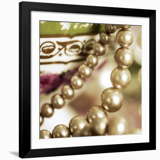 Antique Cup with Pearls-Tom Quartermaine-Framed Giclee Print