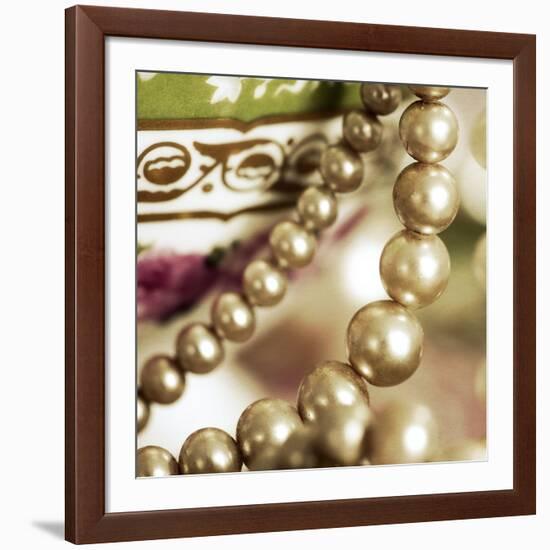 Antique Cup with Pearls-Tom Quartermaine-Framed Giclee Print