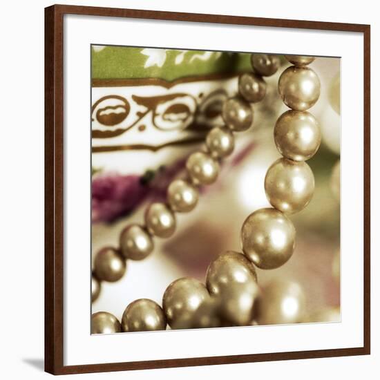 Antique Cup with Pearls-Tom Quartermaine-Framed Giclee Print