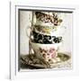 Antique Cups and Saucers with Pearls 01-Tom Quartermaine-Framed Giclee Print