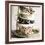 Antique Cups and Saucers with Pearls 01-Tom Quartermaine-Framed Giclee Print