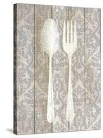 Antique Cutlery 1-Kimberly Allen-Stretched Canvas