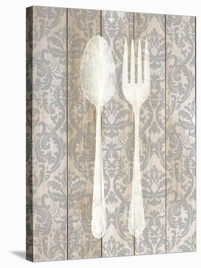 Antique Cutlery 1-Kimberly Allen-Stretched Canvas