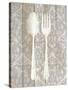 Antique Cutlery 1-Kimberly Allen-Stretched Canvas