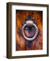 Antique Door Knocker In Florence-George Oze-Framed Photographic Print