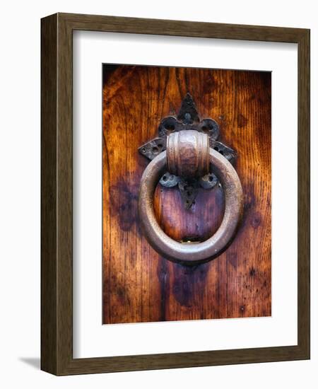 Antique Door Knocker In Florence-George Oze-Framed Photographic Print