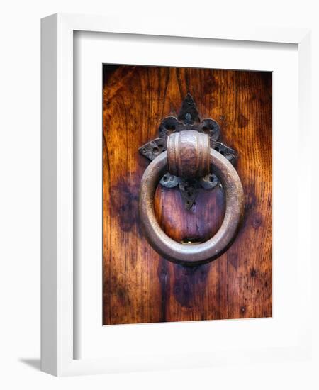 Antique Door Knocker In Florence-George Oze-Framed Photographic Print