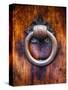 Antique Door Knocker In Florence-George Oze-Stretched Canvas