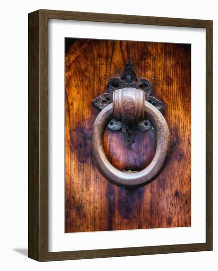Antique Door Knocker In Florence-George Oze-Framed Photographic Print