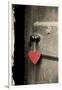 Antique Door with Red Heart-Tom Quartermaine-Framed Giclee Print