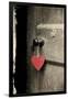 Antique Door with Red Heart-Tom Quartermaine-Framed Giclee Print