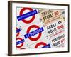 Antique Enamelled Signs - Subway Station and W11 Railroad Wall Plaque Signs - London - UK-Philippe Hugonnard-Framed Photographic Print