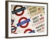 Antique Enamelled Signs - Subway Station and W11 Railroad Wall Plaque Signs - London - UK-Philippe Hugonnard-Framed Photographic Print