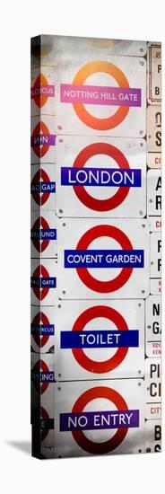 Antique Enamelled Signs - Subway Station Signs - Wall Signs - Notting Hill - London - Door Poster-Philippe Hugonnard-Stretched Canvas