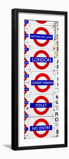 Antique Enamelled Signs - Subway Station Signs - Wall Signs - Notting Hill - London - Door Poster-Philippe Hugonnard-Framed Photographic Print