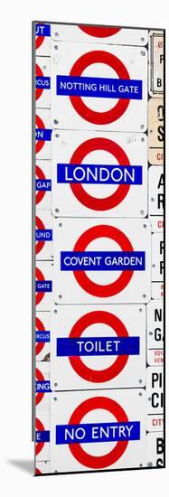 Antique Enamelled Signs - Subway Station Signs - Wall Signs - Notting Hill - London - Door Poster-Philippe Hugonnard-Mounted Photographic Print