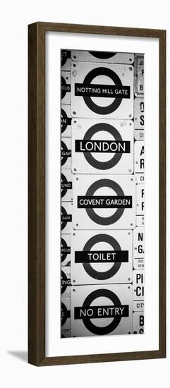 Antique Enamelled Signs - Subway Station Signs - Wall Signs - Notting Hill - London - Door Poster-Philippe Hugonnard-Framed Photographic Print