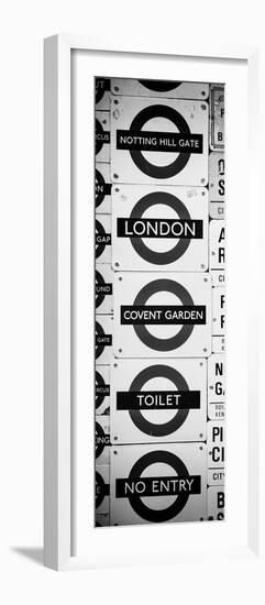 Antique Enamelled Signs - Subway Station Signs - Wall Signs - Notting Hill - London - Door Poster-Philippe Hugonnard-Framed Photographic Print