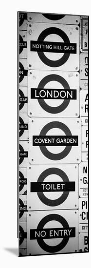 Antique Enamelled Signs - Subway Station Signs - Wall Signs - Notting Hill - London - Door Poster-Philippe Hugonnard-Mounted Photographic Print