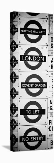 Antique Enamelled Signs - Subway Station Signs - Wall Signs - Notting Hill - London - Door Poster-Philippe Hugonnard-Stretched Canvas