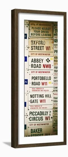 Antique Enamelled Signs - Subway Station Signs - Wall Signs - Notting Hill - London - Door Poster-Philippe Hugonnard-Framed Photographic Print