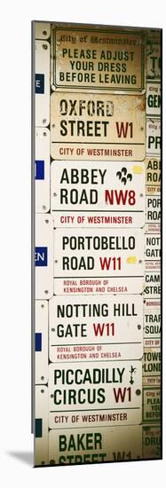 Antique Enamelled Signs - Subway Station Signs - Wall Signs - Notting Hill - London - Door Poster-Philippe Hugonnard-Mounted Photographic Print