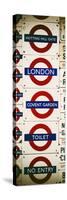 Antique Enamelled Signs - Subway Station Signs - Wall Signs - Notting Hill - London - Door Poster-Philippe Hugonnard-Stretched Canvas