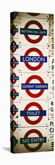Antique Enamelled Signs - Subway Station Signs - Wall Signs - Notting Hill - London - Door Poster-Philippe Hugonnard-Stretched Canvas