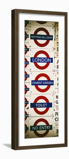 Antique Enamelled Signs - Subway Station Signs - Wall Signs - Notting Hill - London - Door Poster-Philippe Hugonnard-Framed Photographic Print