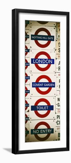 Antique Enamelled Signs - Subway Station Signs - Wall Signs - Notting Hill - London - Door Poster-Philippe Hugonnard-Framed Photographic Print