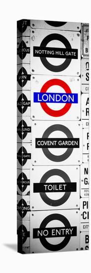 Antique Enamelled Signs - Subway Station Signs - Wall Signs - Notting Hill - London - Door Poster-Philippe Hugonnard-Stretched Canvas