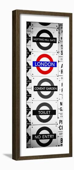 Antique Enamelled Signs - Subway Station Signs - Wall Signs - Notting Hill - London - Door Poster-Philippe Hugonnard-Framed Photographic Print