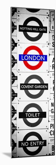 Antique Enamelled Signs - Subway Station Signs - Wall Signs - Notting Hill - London - Door Poster-Philippe Hugonnard-Mounted Photographic Print