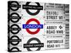 Antique Enamelled Signs - Subway Station Signs - Wall Signs - Notting Hill - London - UK - England-Philippe Hugonnard-Stretched Canvas