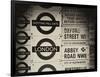 Antique Enamelled Signs - Subway Station Signs - Wall Signs - Notting Hill - London - UK - England-Philippe Hugonnard-Framed Photographic Print