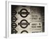 Antique Enamelled Signs - Subway Station Signs - Wall Signs - Notting Hill - London - UK - England-Philippe Hugonnard-Framed Photographic Print