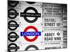 Antique Enamelled Signs - Subway Station Signs - Wall Signs - Notting Hill - London - UK - England-Philippe Hugonnard-Mounted Photographic Print