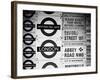 Antique Enamelled Signs - Subway Station Signs - Wall Signs - Notting Hill - London - UK - England-Philippe Hugonnard-Framed Photographic Print