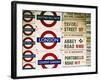 Antique Enamelled Signs - Subway Station Signs - Wall Signs - Notting Hill - London - UK - England-Philippe Hugonnard-Framed Photographic Print