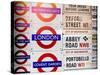 Antique Enamelled Signs - Subway Station Signs - Wall Signs - Notting Hill - London - UK - England-Philippe Hugonnard-Stretched Canvas