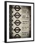 Antique Enamelled Signs - Subway Station Signs - Wall Signs - Notting Hill - London - UK - England-Philippe Hugonnard-Framed Photographic Print