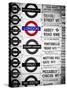 Antique Enamelled Signs - Subway Station Signs - Wall Signs - Notting Hill - London - UK - England-Philippe Hugonnard-Stretched Canvas