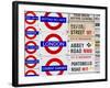 Antique Enamelled Signs - Subway Station Signs - Wall Signs - Notting Hill - London - UK - England-Philippe Hugonnard-Framed Photographic Print