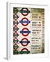 Antique Enamelled Signs - Subway Station Signs - Wall Signs - Notting Hill - London - UK - England-Philippe Hugonnard-Framed Photographic Print