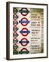 Antique Enamelled Signs - Subway Station Signs - Wall Signs - Notting Hill - London - UK - England-Philippe Hugonnard-Framed Photographic Print